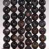 8MM Black Agate Gemstone Faceted Round Loose Beads 14.5 inch Full Strand (80002780-A55)