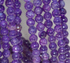 8MM Dark Purple Dragon Vein Agate Gemstone Faceted Round Loose Beads 14.5 inch Full Strand (80002782-A55)