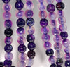 8MM Dark Purple Quartz Gemstone Faceted Round Loose Beads 14.5 inch Full Strand (80002783-A55)