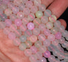 8MM Rose Agate Gemstone Faceted Round Loose Beads 14.5 inch Full Strand (80002790-A55)