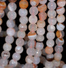 8MM White Agate Gemstone Faceted Round Loose Beads 14.5 inch Full Strand (80002793-A55)