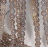 8MM Grey Agate Gemstone Faceted Round Loose Beads 14.5 inch Full Strand (80002796-A54)