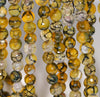 8MM Yellow Brown Dragon Vein Agate Gemstone Faceted Round Loose Beads 14.5 inch Full Strand (80002797-A54)