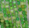 8MM Olive Green Agate Gemstone Faceted Round Loose Beads 14.5 inch Full Strand (80002799-A54)