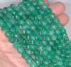 8MM Emerald Green Agate Gemstone Faceted Round Loose Beads 14.5 inch Full Strand (80002800-A54)