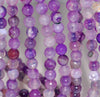 8MM Purple Agate Gemstone Faceted Round Loose Beads 14.5 inch Full Strand (80002801-A54)