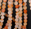 8MM Peach Agate Gemstone Faceted Round Loose Beads 14.5 inch Full Strand (80002802-A54)