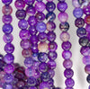 8MM Dark Purple Agate Gemstone Faceted Round Loose Beads 14.5 inch Full Strand (80002803-A54)