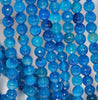 8MM Dark Apatite Blue Agate Gemstone Faceted Round Loose Beads 14.5 inch Full Strand (80002806-A54)