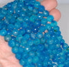 8MM Apatite Blue Agate Gemstone Faceted Round Loose Beads 14.5 inch Full Strand (80002807-A54)