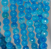 8MM Apatite Blue Agate Gemstone Faceted Round Loose Beads 14.5 inch Full Strand (80002807-A54)