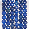 8MM Dark Blue Agate Gemstone Faceted Round Loose Beads 14.5 inch Full Strand (80002811-A54)