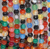 8MM Party Mix Agate Gemstone Faceted Round Loose Beads 14.5 inch Full Strand (80002819-A57)