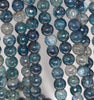 8MM Dark Green Dragon Vein Agate Gemstone Faceted Round Loose Beads 14.5 inch Full Strand (80002820-A57)