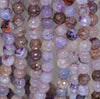 8MM Light Purple Dragon Vein Agate Gemstone Faceted Round Loose Beads 14.5 inch Full Strand (80002821-A57)