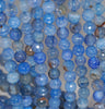 8MM Light Blue Dragon Vein Agate Gemstone Faceted Round Loose Beads 14.5 inch Full Strand (80002822-A57)