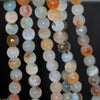 8MM Mix Dragon Vein Agate Gemstone Faceted Round Loose Beads 14.5 inch Full Strand (80002823-A57)