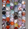 8MM Mix Fire Agate Gemstone Faceted Round Loose Beads 14.5 inch Full Strand (80002825-A57)