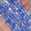 8MM Blue Fire Agate Gemstone Faceted Round Loose Beads 14.5 inch Full Strand (80002828-A57)