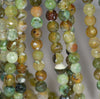 8MM Grass Green Fire Agate Gemstone Faceted Round Loose Beads 14.5 inch Full Strand (80002835-A56)