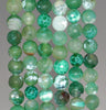 8MM Green Fire Agate Gemstone Faceted Round Loose Beads 14.5 inch Full Strand (80002844-A56)