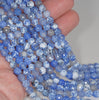 6MM Sky Blue Fire Agate Gemstone Faceted Round Loose Beads 14.5 inch Full Strand (80002848-A51)