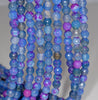 6MM Purple Blue Fire Agate Gemstone Faceted Round Loose Beads 14.5 inch Full Strand (80002849-A51)