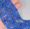 6MM Sea Blue Dragon Vein Agate Gemstone Faceted Round Loose Beads 14.5 inch Full Strand (80002850-A51)