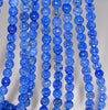 6MM Sea Blue Dragon Vein Agate Gemstone Faceted Round Loose Beads 14.5 inch Full Strand (80002850-A51)