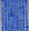 6MM Sea Blue Dragon Vein Agate Gemstone Faceted Round Loose Beads 14.5 inch Full Strand (80002850-A51)