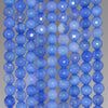 6MM Indigo Blue Agate Gemstone Faceted Round Loose Beads 14.5 inch Full Strand (80002851-A51)