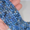 6MM Blue Dragon Vein Agate Gemstone Faceted Round Loose Beads 14.5 inch Full Strand (80002852-A51)