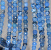 6MM Blue Dragon Vein Agate Gemstone Faceted Round Loose Beads 14.5 inch Full Strand (80002852-A51)