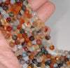 6MM Brown Agate Gemstone Faceted Round Loose Beads 14.5 inch Full Strand (80002854-A51)