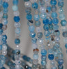 6MM Light Blue Dragon Vein Agate Gemstone Faceted Round Loose Beads 14.5 inch Full Strand (80002855-A51)