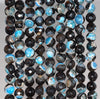 6MM Black Blue Fire Agate Gemstone Faceted Round Loose Beads 14.5 inch Full Strand (80002856-A51)