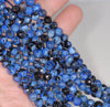 6MM Black Blue Fire Agate Gemstone Faceted Round Loose Beads 14.5 inch Full Strand (80002860-A51)