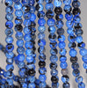 6MM Black Blue Fire Agate Gemstone Faceted Round Loose Beads 14.5 inch Full Strand (80002860-A51)