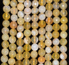 6MM Milky Yellow Agate Gemstone Faceted Round Loose Beads 14.5 inch Full Strand (80002863-A51)