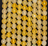 6MM Yellow Agate Gemstone Faceted Round Loose Beads 14.5 inch Full Strand (80002864-A51)