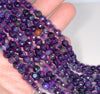 6MM Dark Purple Agate Gemstone Faceted Round Loose Beads 14.5 inch Full Strand (80002865-A51)