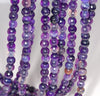 6MM Dark Purple Agate Gemstone Faceted Round Loose Beads 14.5 inch Full Strand (80002865-A51)