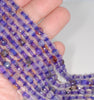 6MM Purple Agate Gemstone Faceted Round Loose Beads 14.5 inch Full Strand (80002866-A51)