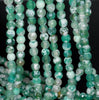 6MM White Green Fire Agate Gemstone Faceted Round Loose Beads 14.5 inch Full Strand (80002868-A51)