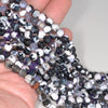 6MM Black White Fire Agate Gemstone Faceted Round Loose Beads 14.5 inch Full Strand (80002870-A51)