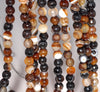 6MM Dark Brown Agate Gemstone Faceted Round Loose Beads 14.5 inch Full Strand (80002872-A53)