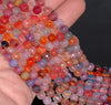 6MM Party Mix Dragon Vein Agate Gemstone Faceted Round Loose Beads 14.5 inch Full Strand (80002876-A53)