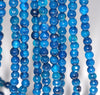 6MM Dark Apatite Blue Agate Gemstone Faceted Round Loose Beads 14.5 inch Full Strand (80002877-A53)