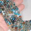 6MM Party Mix Agate Gemstone Faceted Round Loose Beads 14.5 inch Full Strand (80002878-A53)