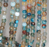 6MM Party Mix Agate Gemstone Faceted Round Loose Beads 14.5 inch Full Strand (80002878-A53)